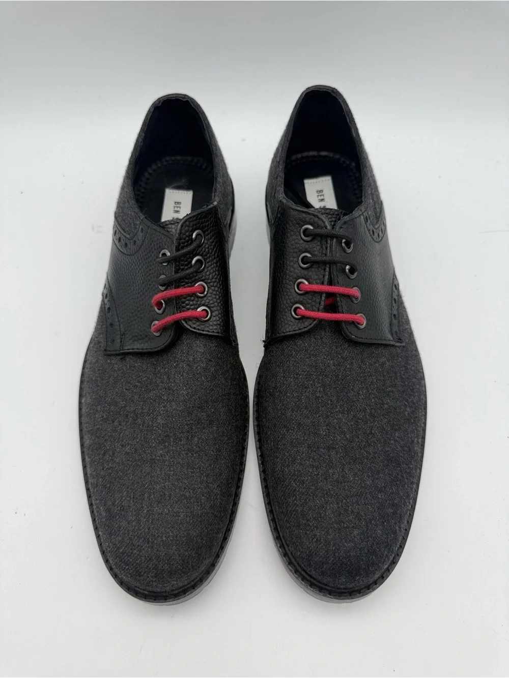 BRAND NEW Ben Sherman Pablo Wool Grey/Black Oxford Shoes Men’s Size 9